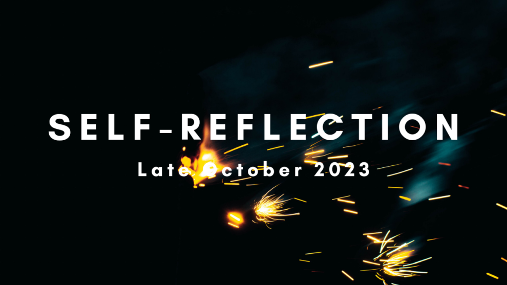 Self-reflection – Late October 2023